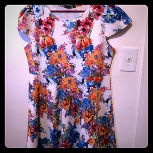 Watercolor plus size dress
